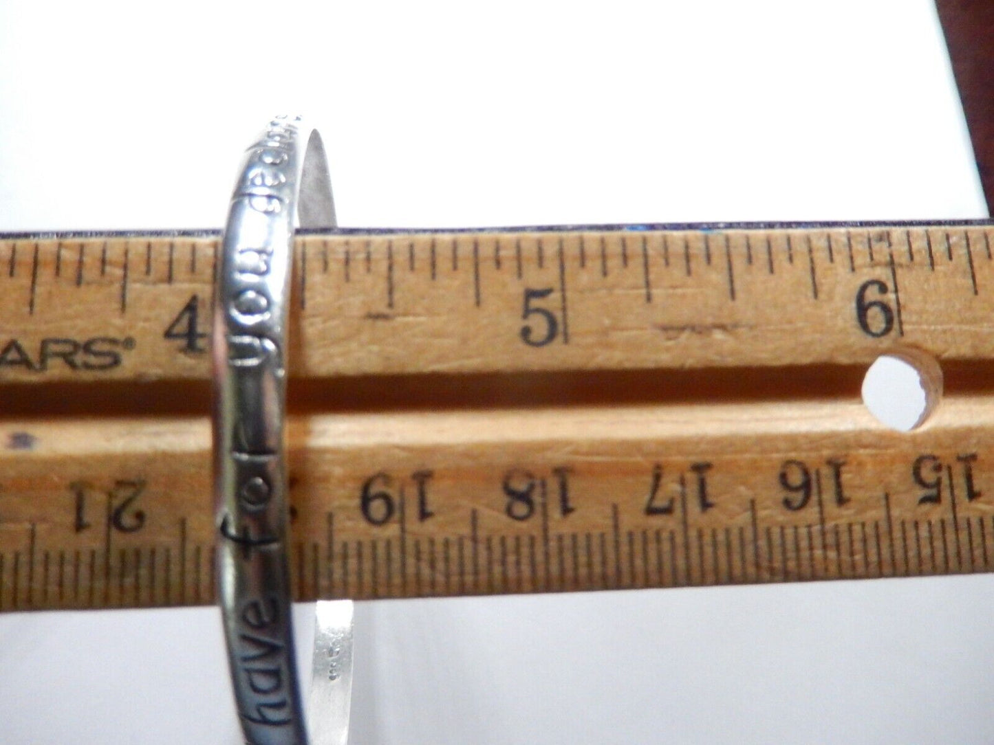 Sterling Silver Bangle Bracelet “For I Know The Plans....Declares " Jer 29:11