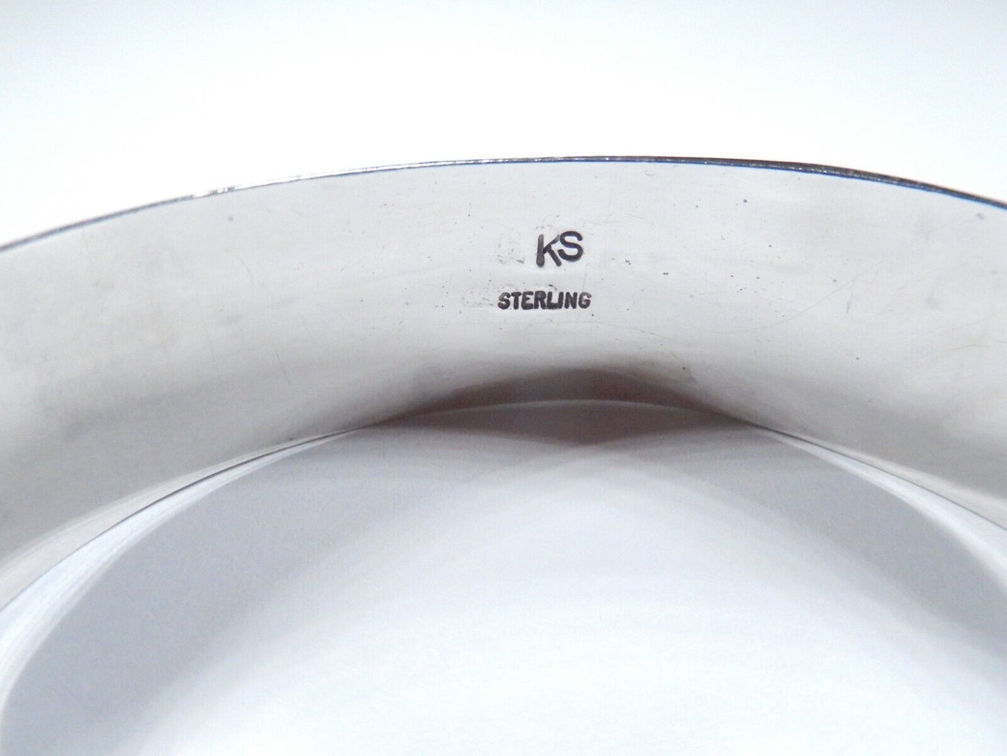 Signed "KS" Kirk Smith Sterling Silver 5/8" Wide Bubble Style Cuff Bracelet