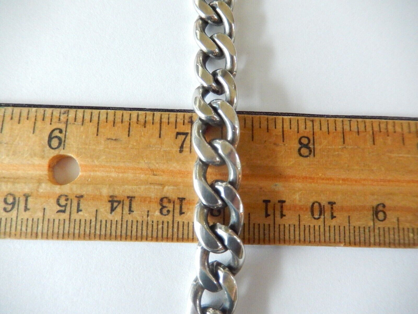 JAMES AVERY 925 Silver - HEAVY 44 grams - Strength In Faith  Curb Link Bracelet