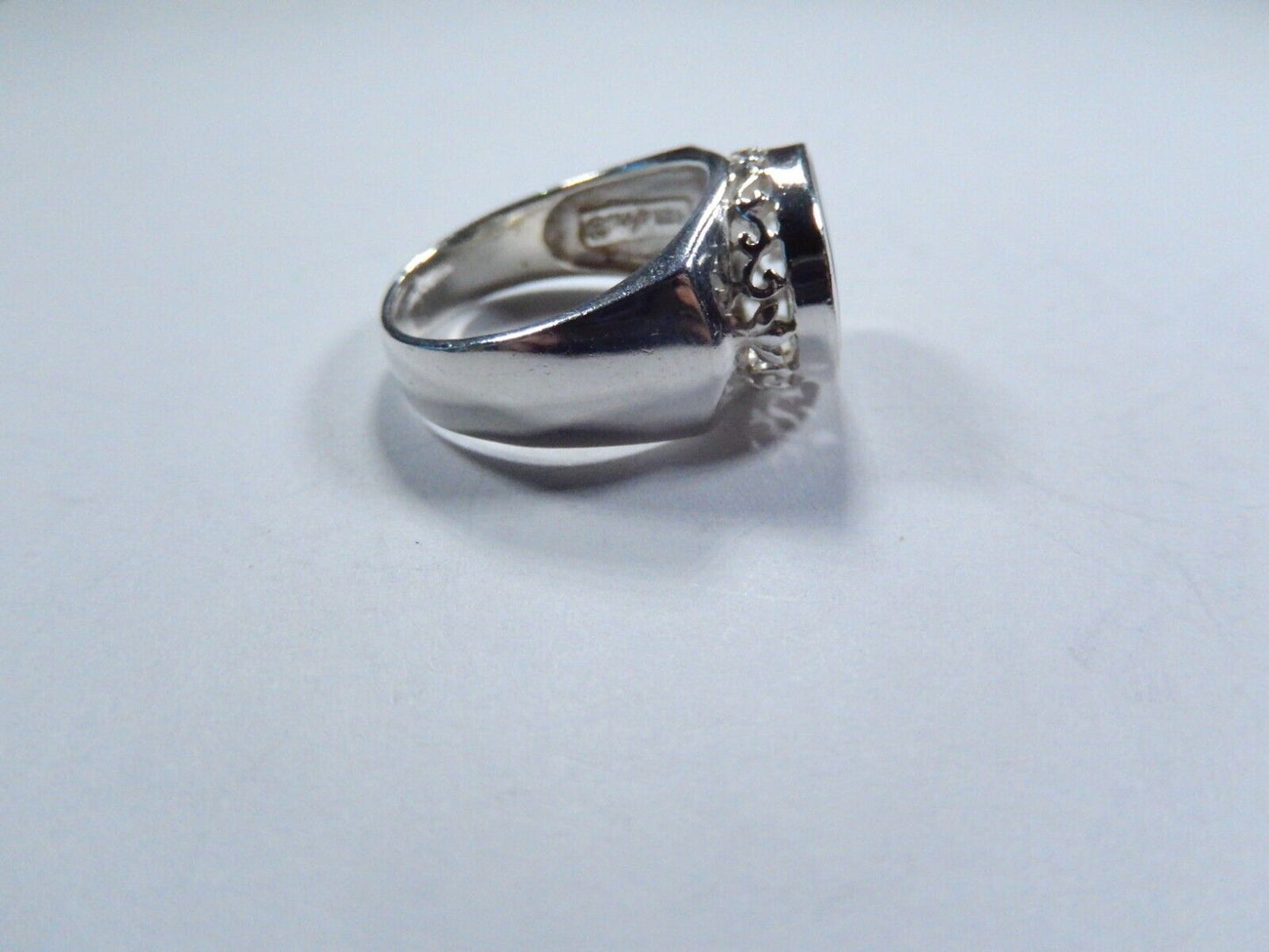 *VINTAGE* Men's Sterling Silver Black Onyx Ring Size 9