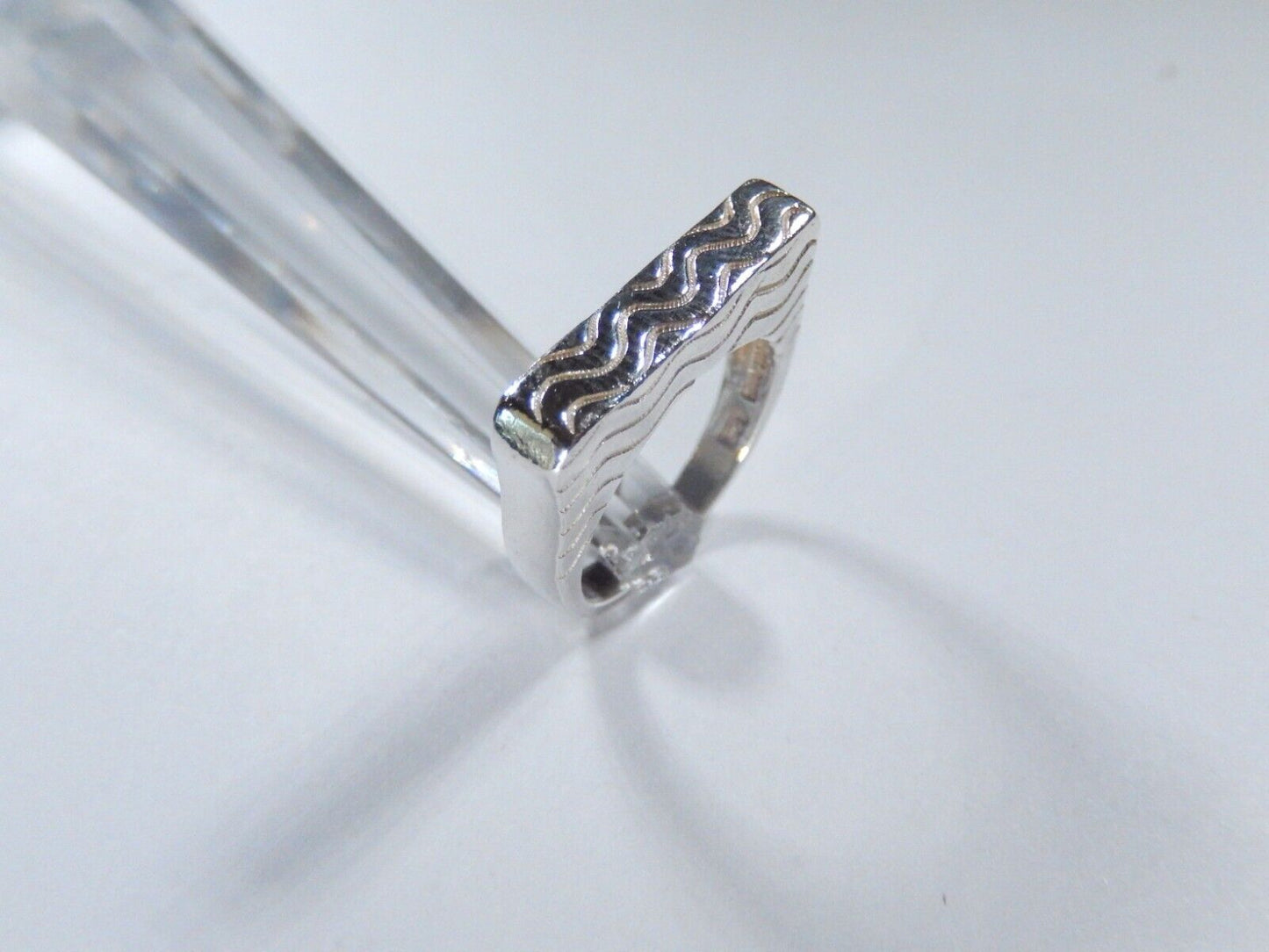 *VINTAGE* Sterling Silver Southwest Design 5mm  Flat Top Band Ring 925 Sz 7