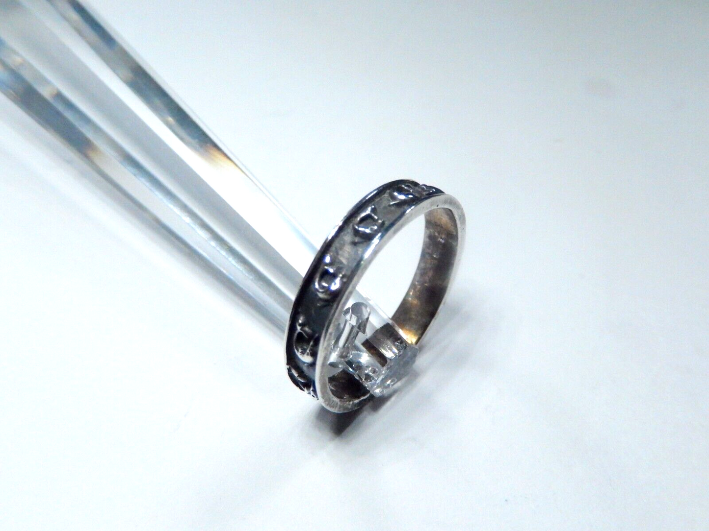 *VINTAGE* STERLING SILVER 925 OXIDIZED DOLPHIN 4 mm WIDE BAND RING SIZE 8.5