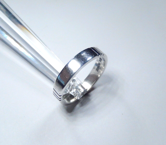 Vintage MEXICO STERLING SILVER 925 Ring 5 mm Wide Band Size 12.5