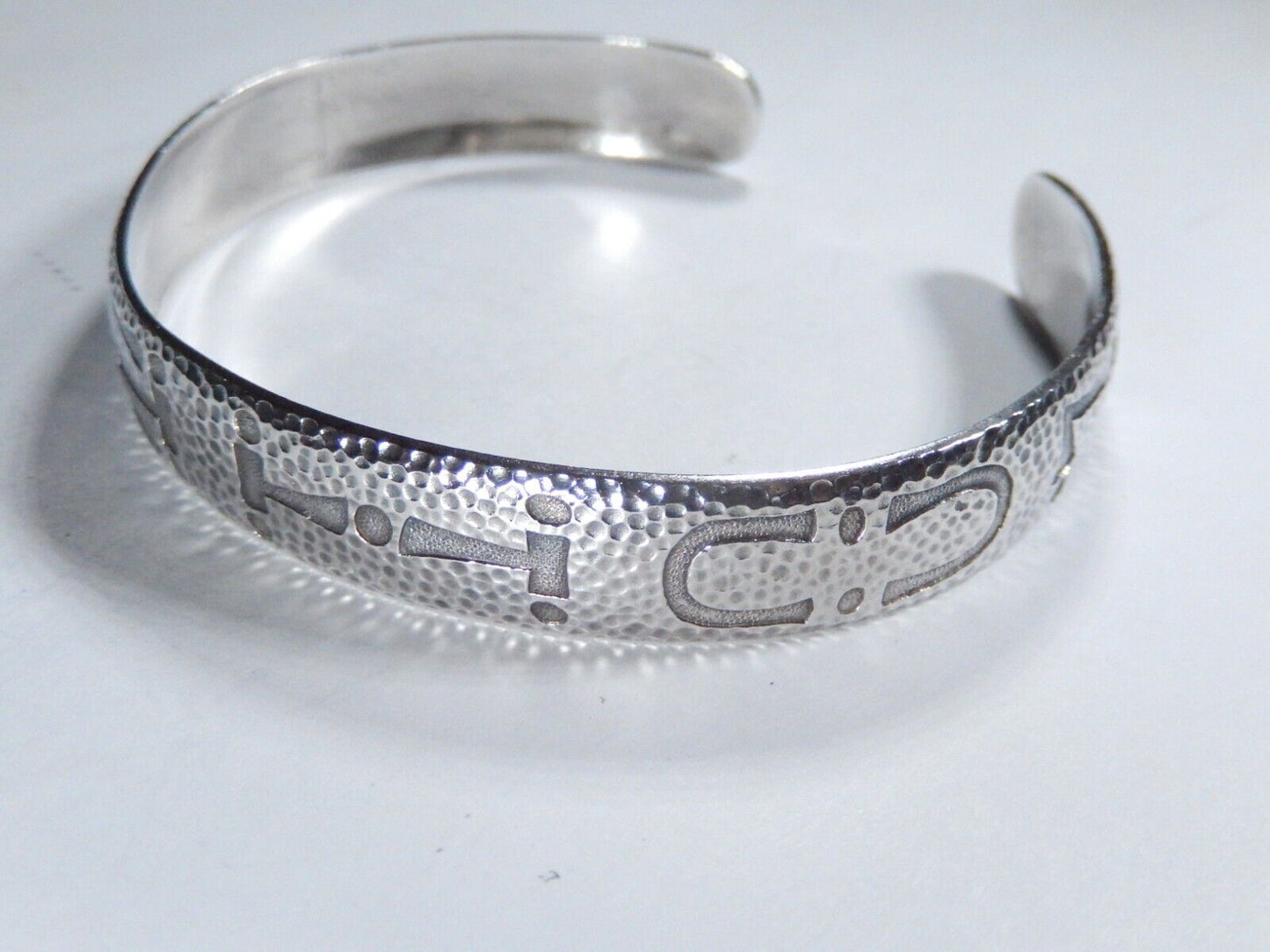 VINTAGE - Sterling Silver Ornate Textured Cuff Bracelet 24.7 grams