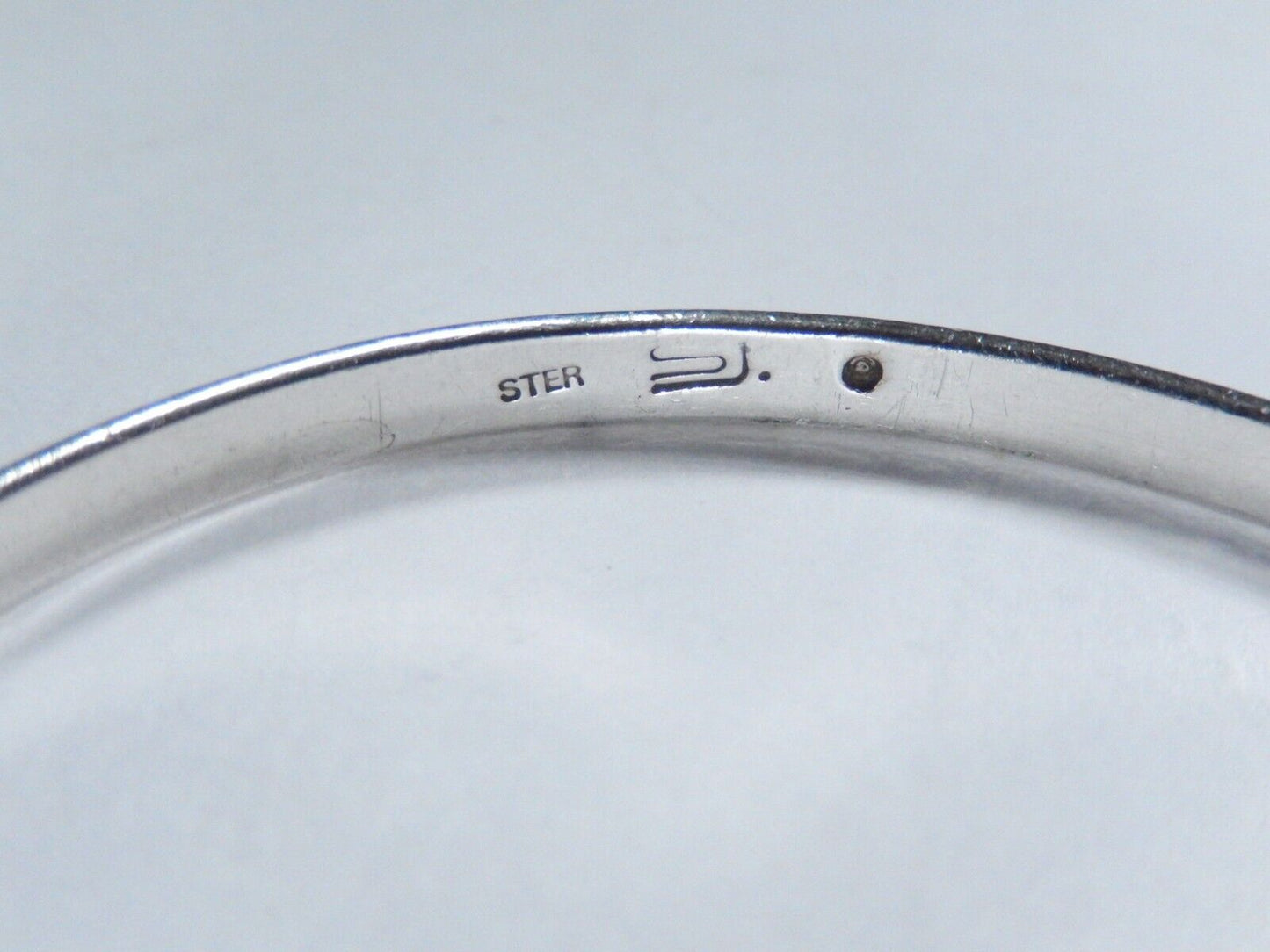 *VINTAGE*  Artist Signed Hook on Sterling Silver Bracelet 4.0mm Wide  13.7 grams