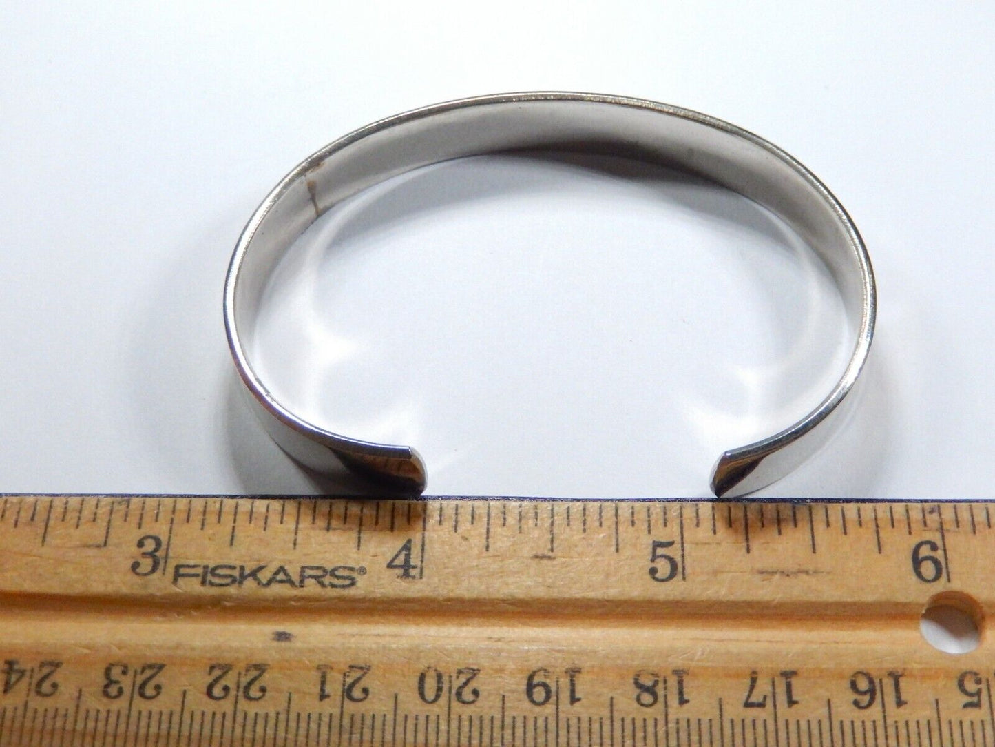 VINTAGE* Native American "RB" Running Bear Sterling Silver Tooled Cuff Bracelet