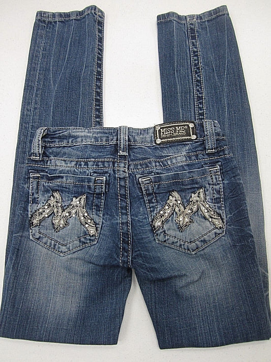 VERY NICE Miss Me Girls Skinny Blue JK1074S Jeans Size 12