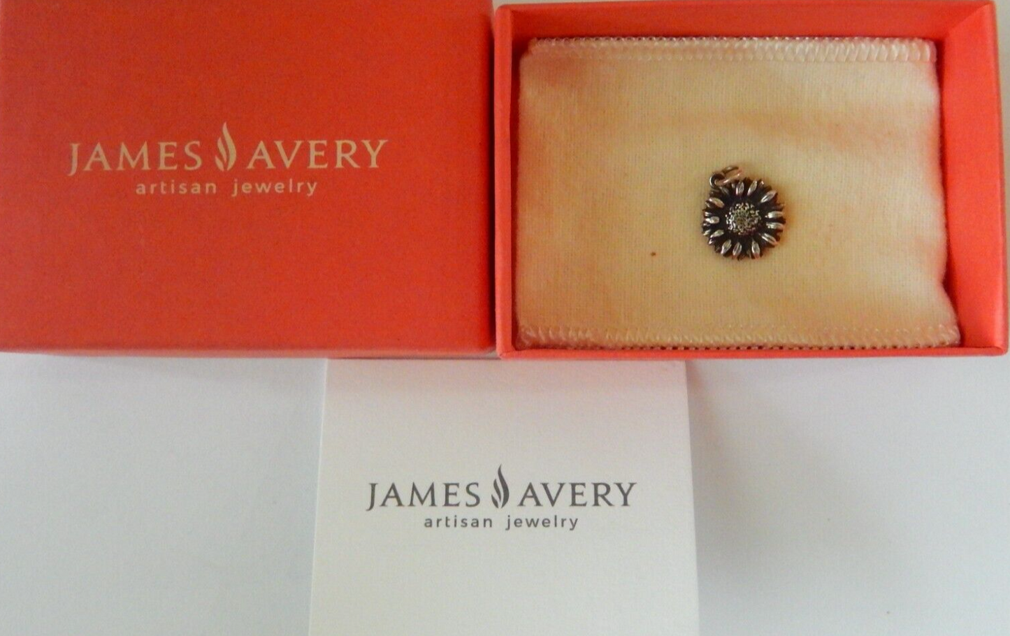 James Avery Retired Sunflower Charm/Pendant Vintage Sterling - HTF