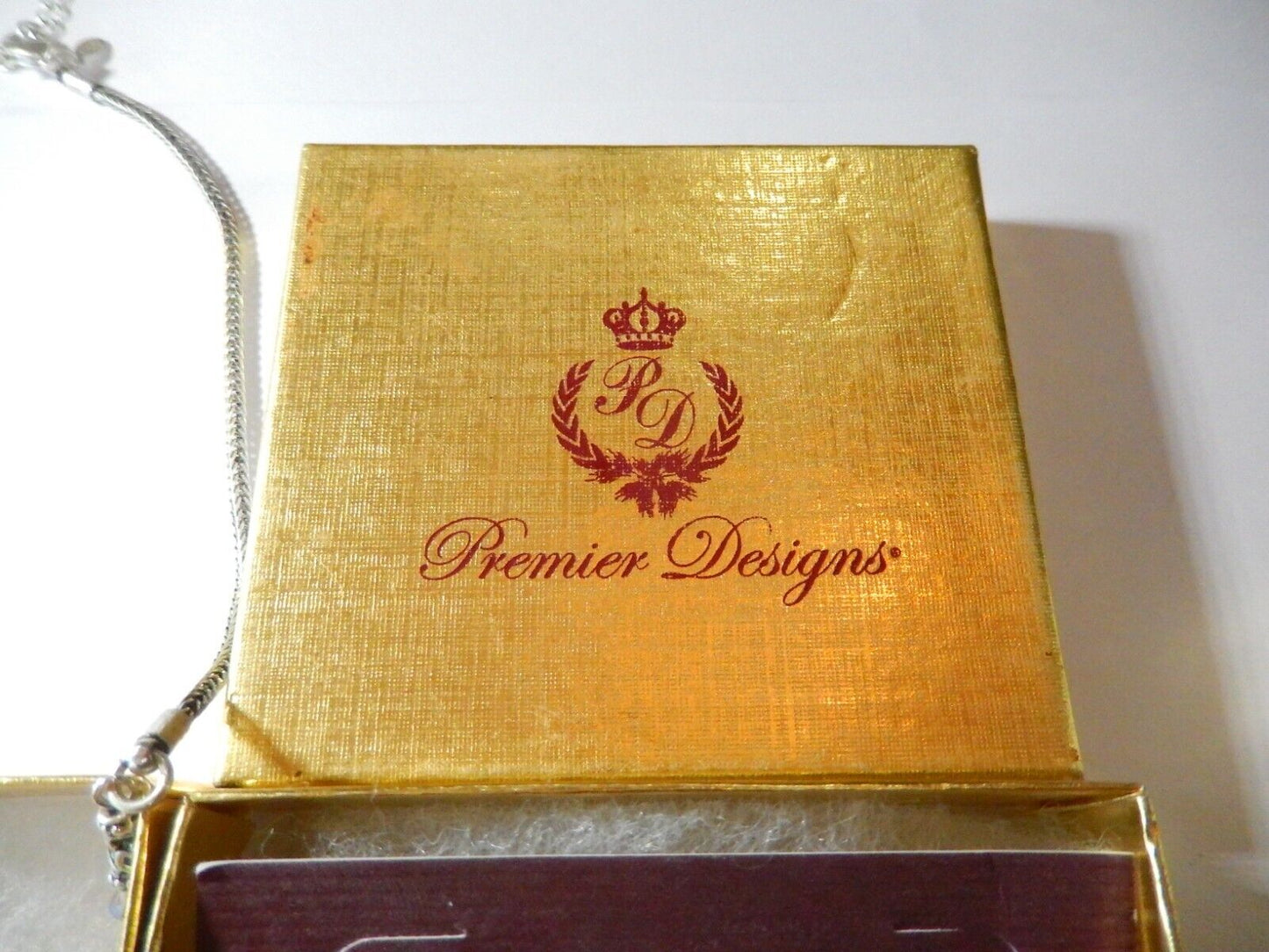 NEW IN BOX  Premier Designs Tigress NecklaceEarrings Set OrangeSilver