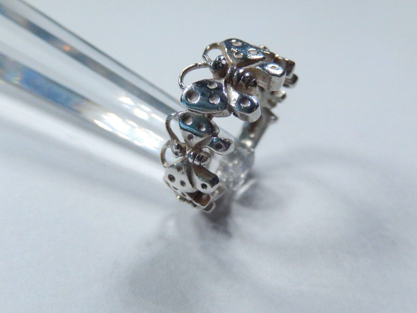 Sterling Silver Butterfly Band Ring Size 6.5
