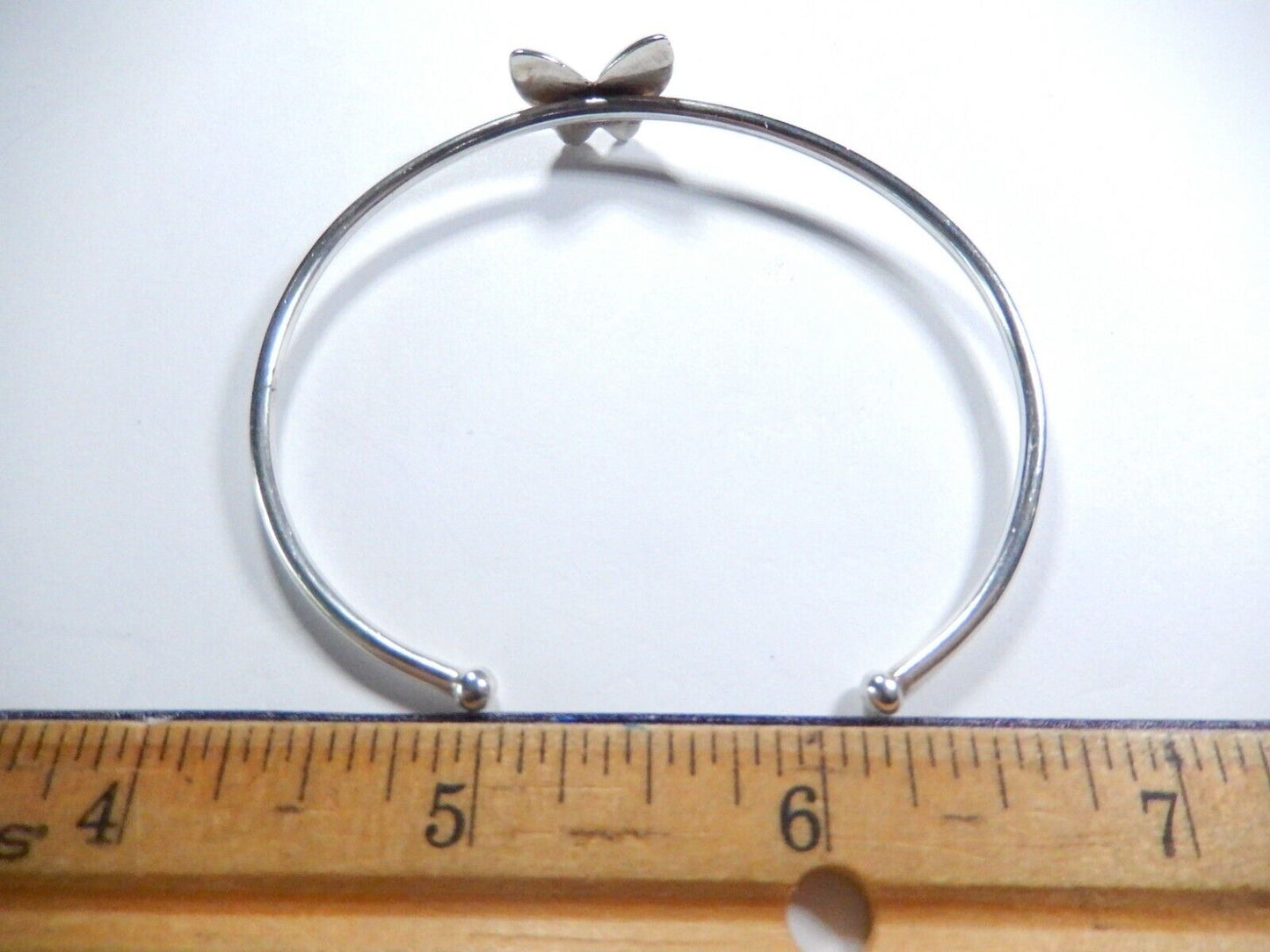 *VINTAGE*  STERLING SILVER BUTTERFLY BRACELET CUFF