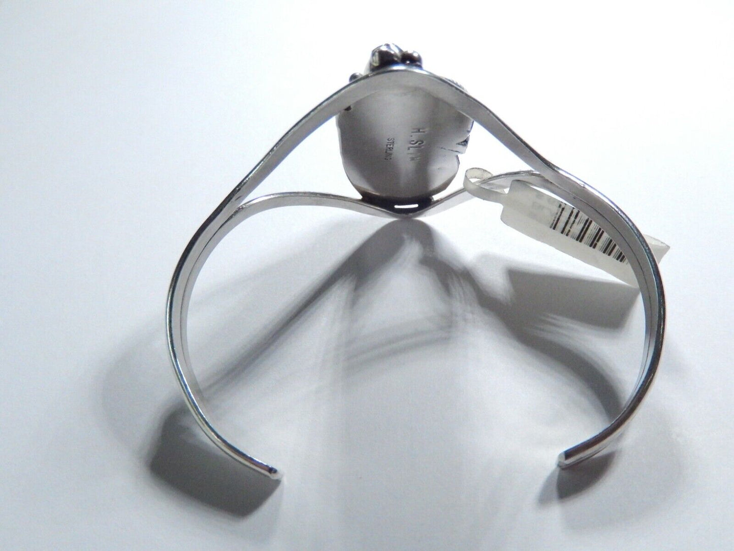 *VINTAGE*  Signed H. SLIM Navajo Native American Cuff Bracelet Sterling Silver