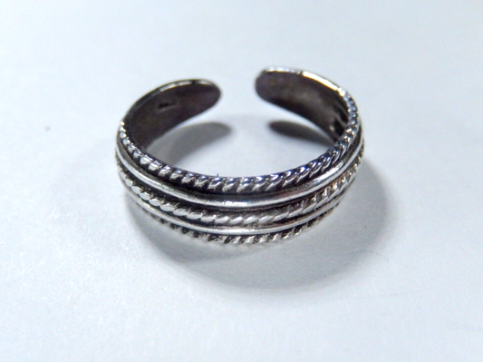 Vintage Sterling Silver Adjustable Thumb / Toe Ring