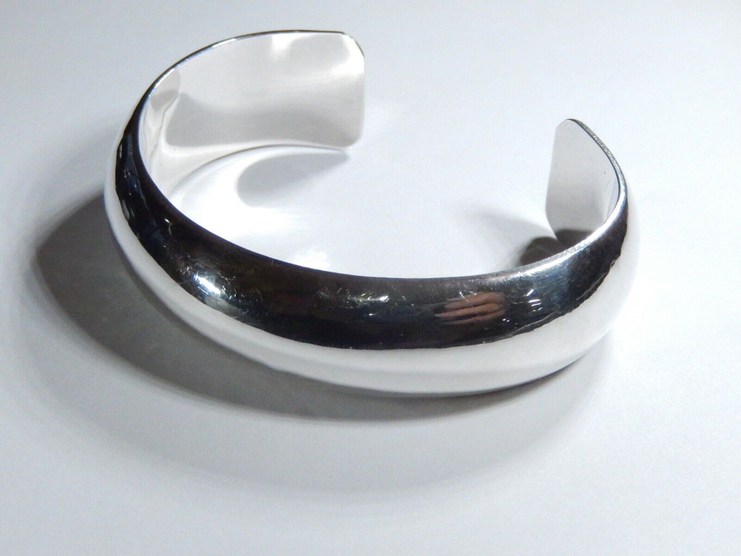Signed "KS" Kirk Smith Sterling Silver 5/8" Wide Bubble Style Cuff Bracelet