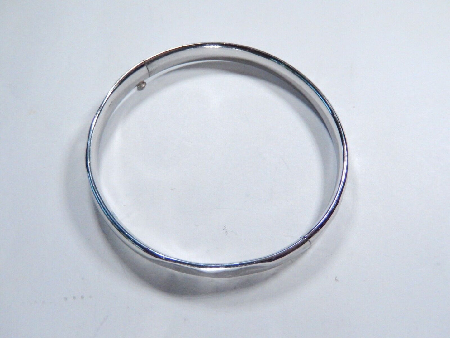 Vintage Sterling Silver 925 Hollow Hinged Signed HFB Bangle Bracelet