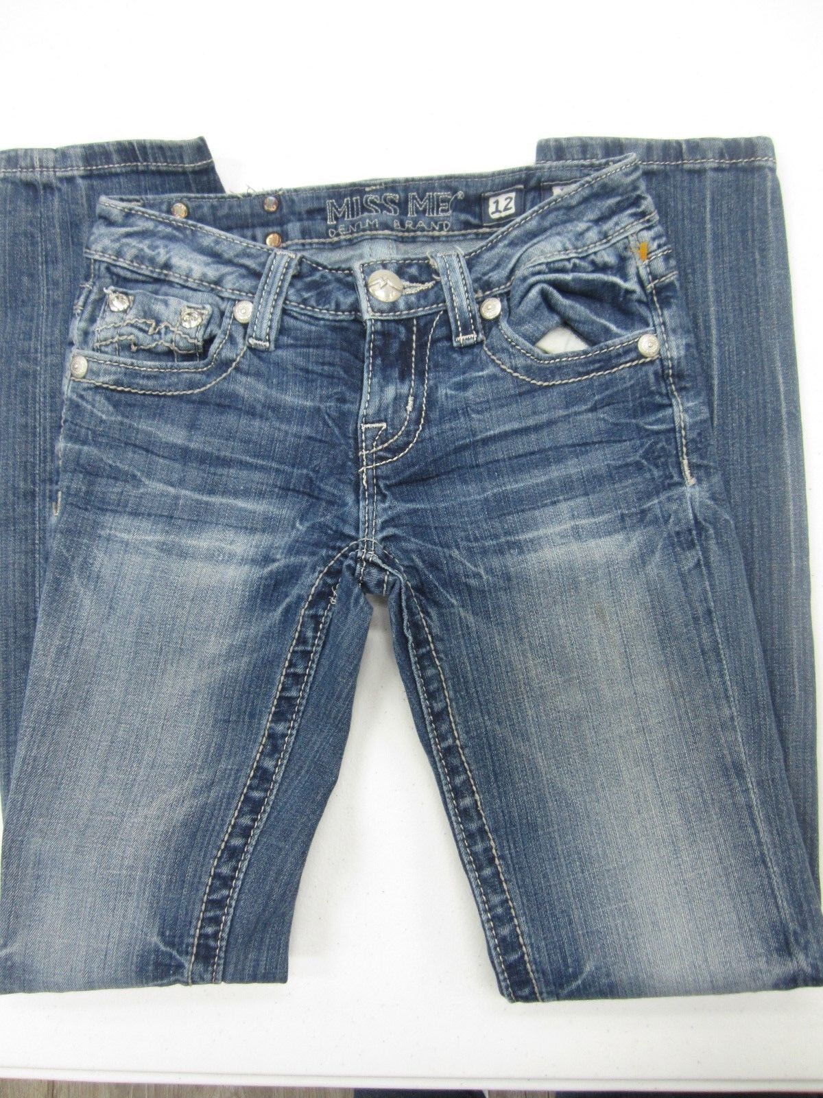 VERY NICE Miss Me Girls Skinny Blue JK1074S Jeans Size 12