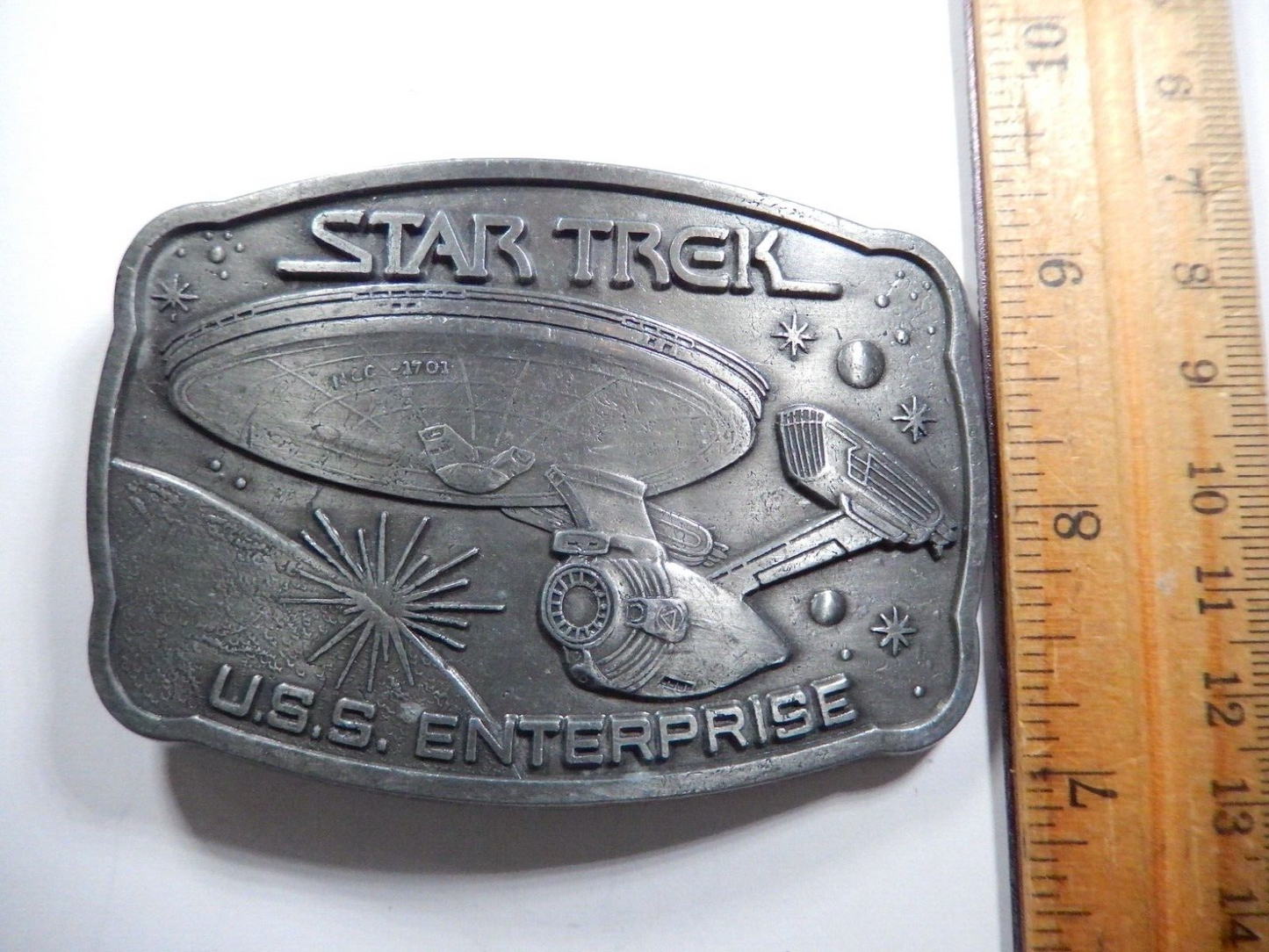 Star Trek 200th Annuversary U.S.S. Enterprise Belt Buckle 1983 Paramount Picture
