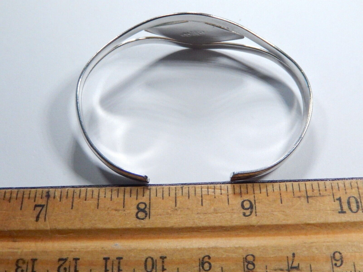 VINTAGE - Sterling Silver Turquoise Chips Cuff Bracelet Made in Mexico 19mm Wide
