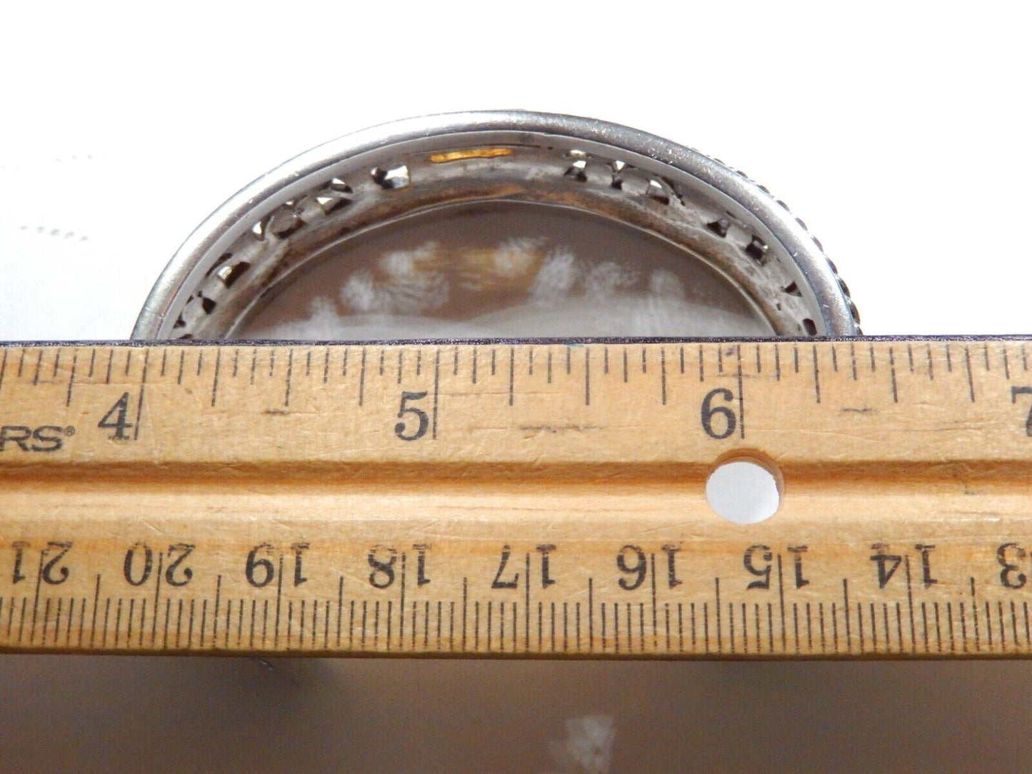 VINTAGE - Signed Barse Sterling Silver 925 Citrine Heavy Cuff Bracelet 56 grams