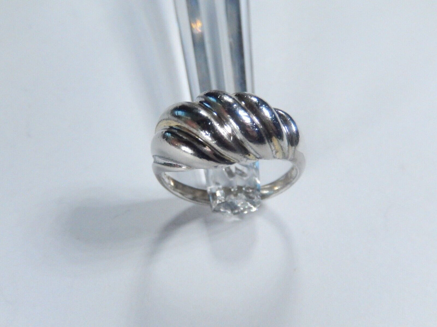 *VINTAGE* Sterling Silver Shrimp Dome Design Ring 925 Size 6.5