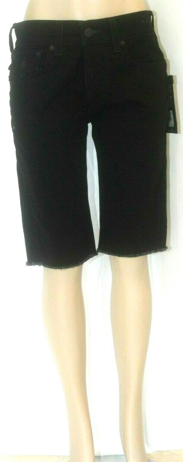 NWT 149 True Religion Mens Ricky Flap Short SE Black Size  32 Style 102261