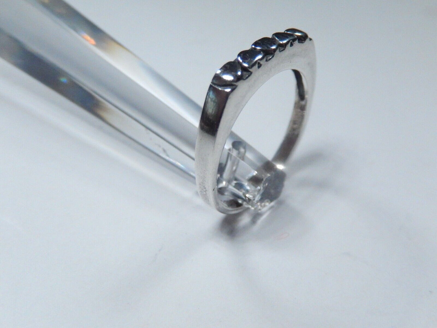 *VINTAGE* STERLING SILVER 3.0 MM WIDE HEART BAND RING SIZE: 7