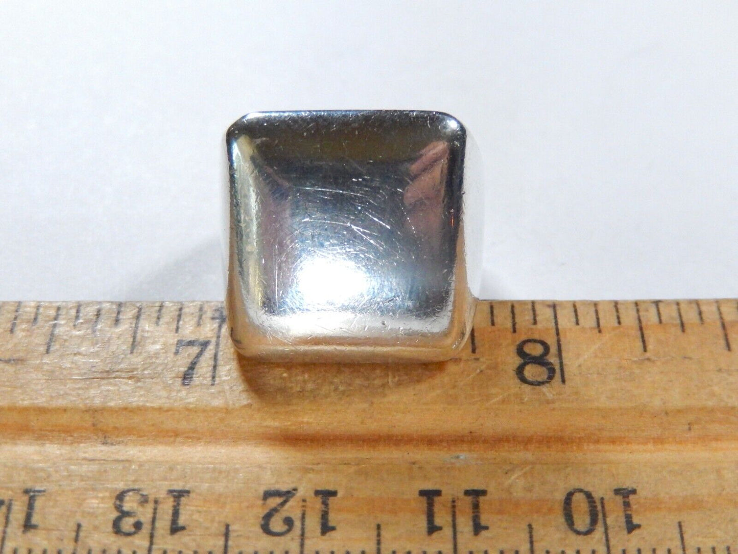 *VINTAGE*  Sterling Silver 925 Square Smooth Ring Size 4.75