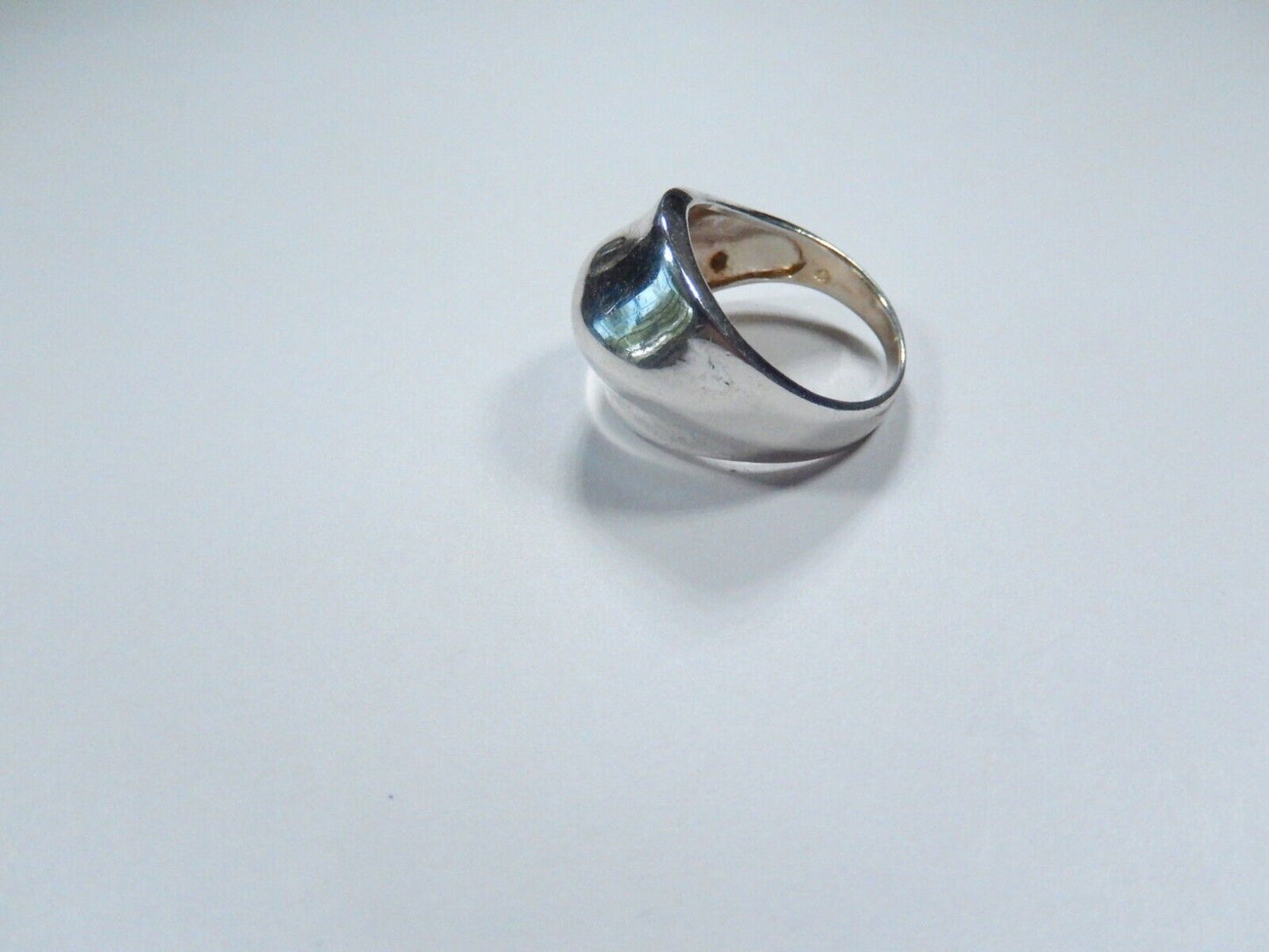 *VINTAGE* 925 Sterling Silver Modernist Dome Ring Size 6.75