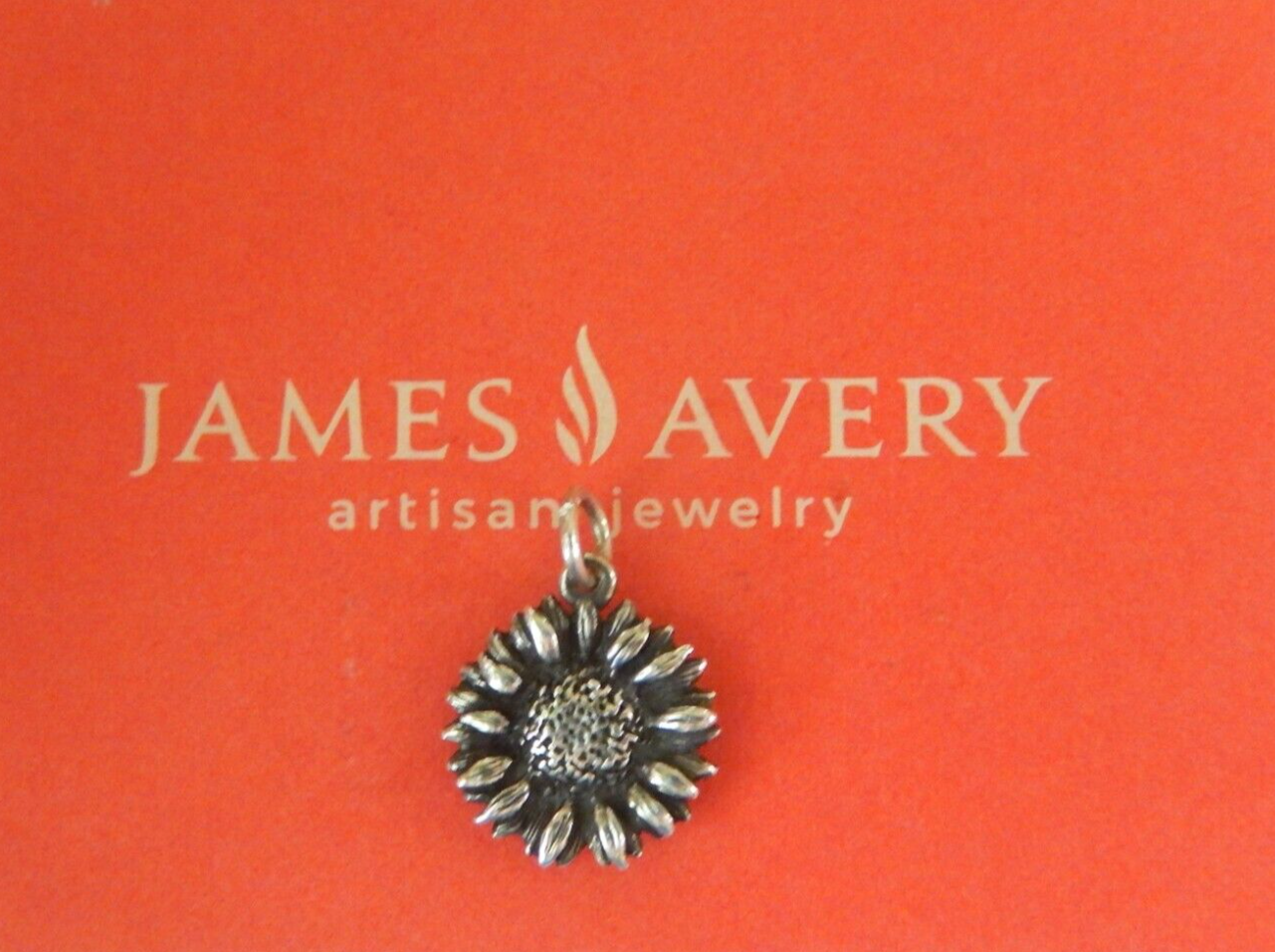 James Avery Retired Sunflower Charm/Pendant Vintage Sterling - HTF