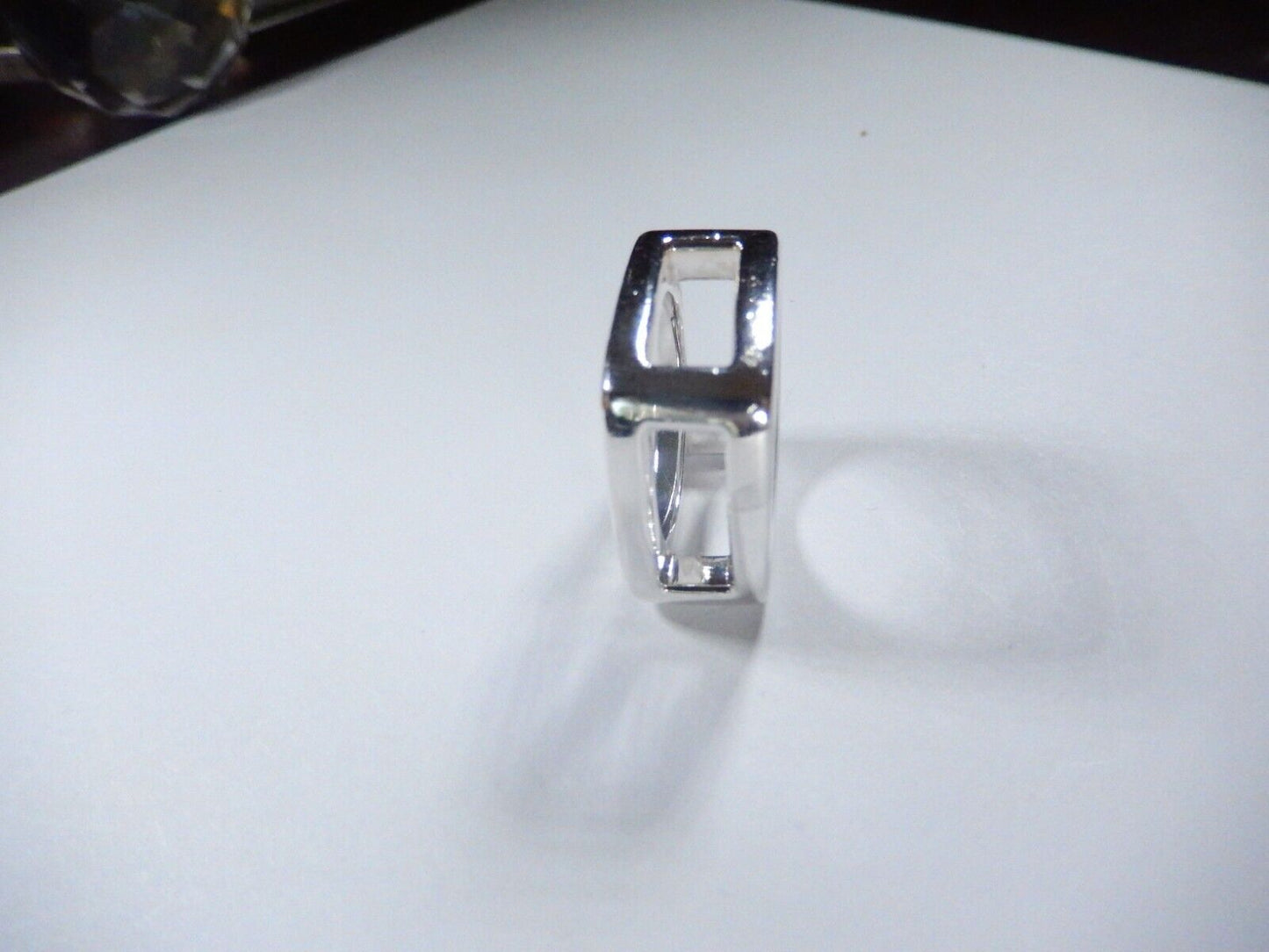 RLM Robert Lee Morris Studio 925 Sterling Silver Square Modernist Ring SZ - 7.75