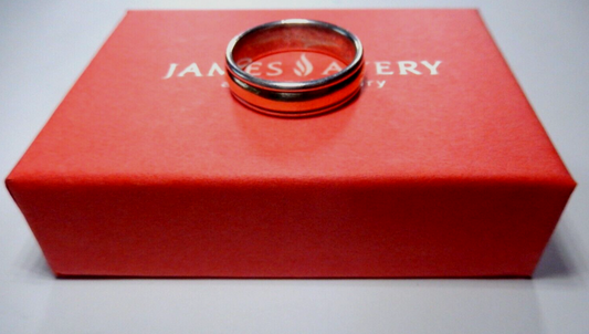 James Avery Simplicity 6.15mm Wedding Band Ring 14k Sterling Silver Sz 10.5