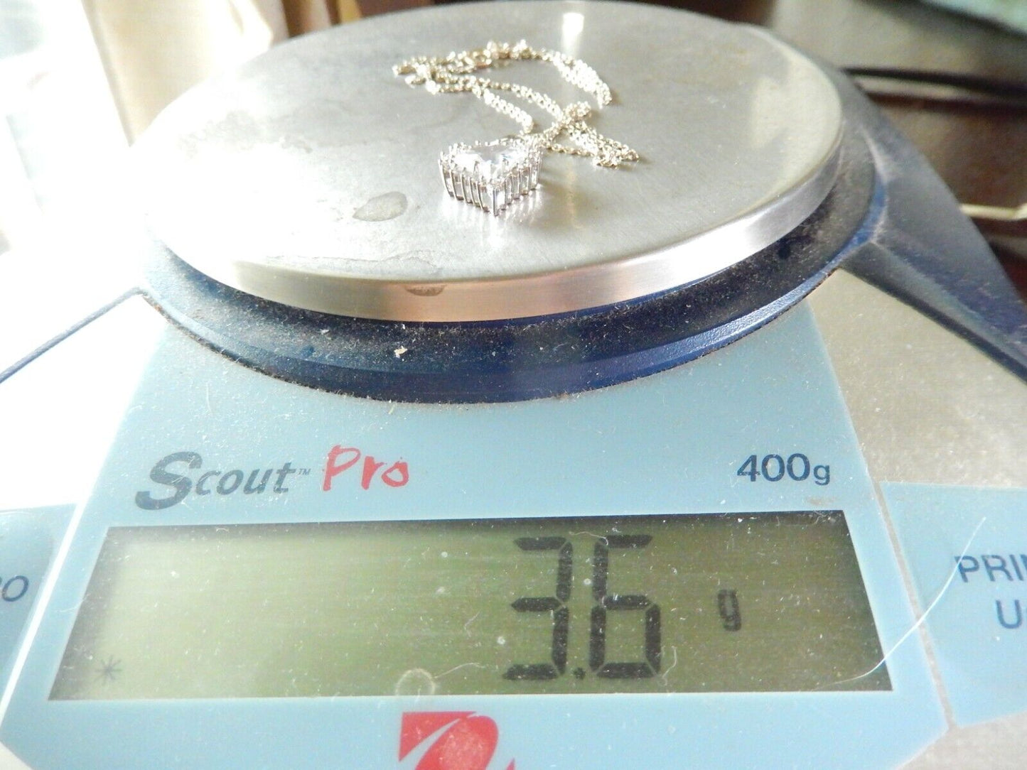 Sterling Silver 3.0 CT 9mm x 9mm CZ Heart Halo Pendant with 18" Sterling Chain