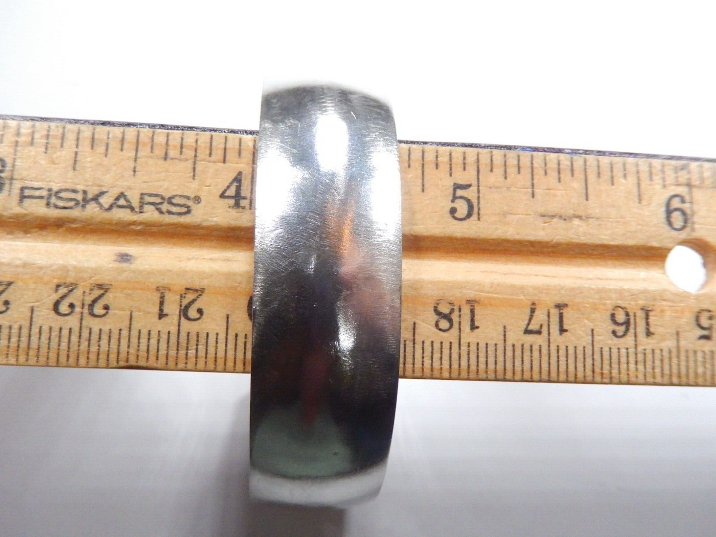 VINTAGE - Sterling Silver 5/8" Wide Smooth Cuff Bracelet 2-1/4" Inside Diam.