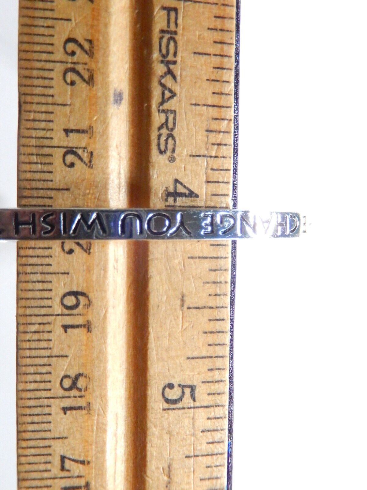 Sterling Silver 925 Inspirational "Be The Change....In The World Cuff Bracelet