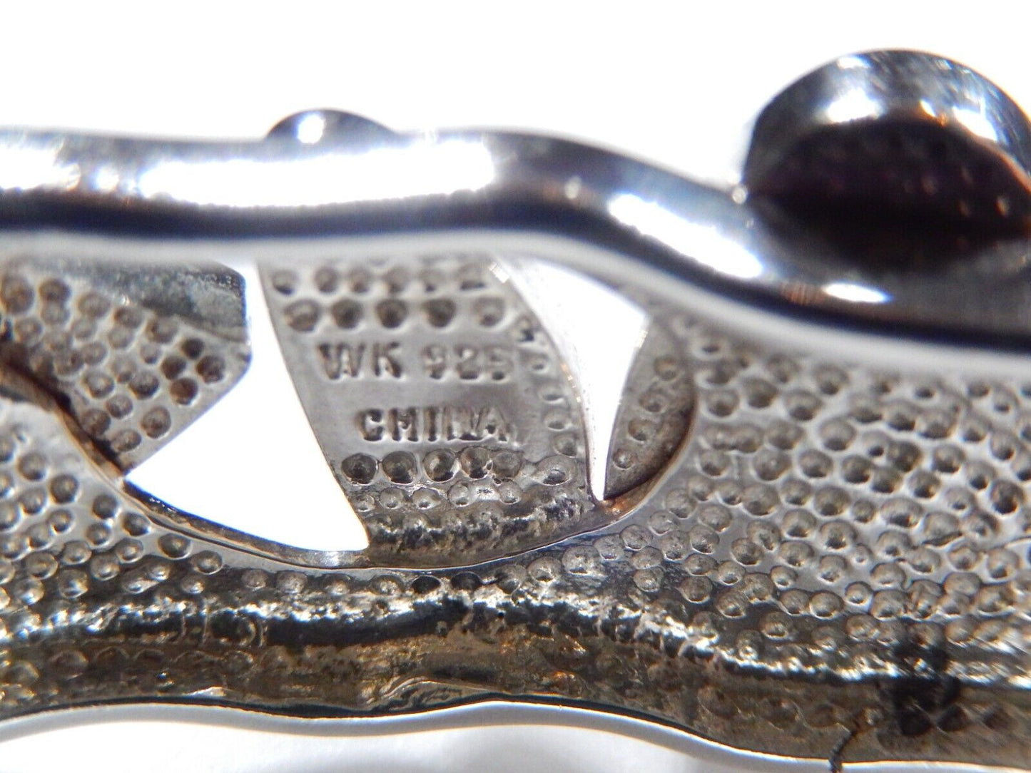 *VINTAGE*   WHITNEY KELLY Inlaid  Fire Opal Mosaic Sterling Silver Cuff Bracelet