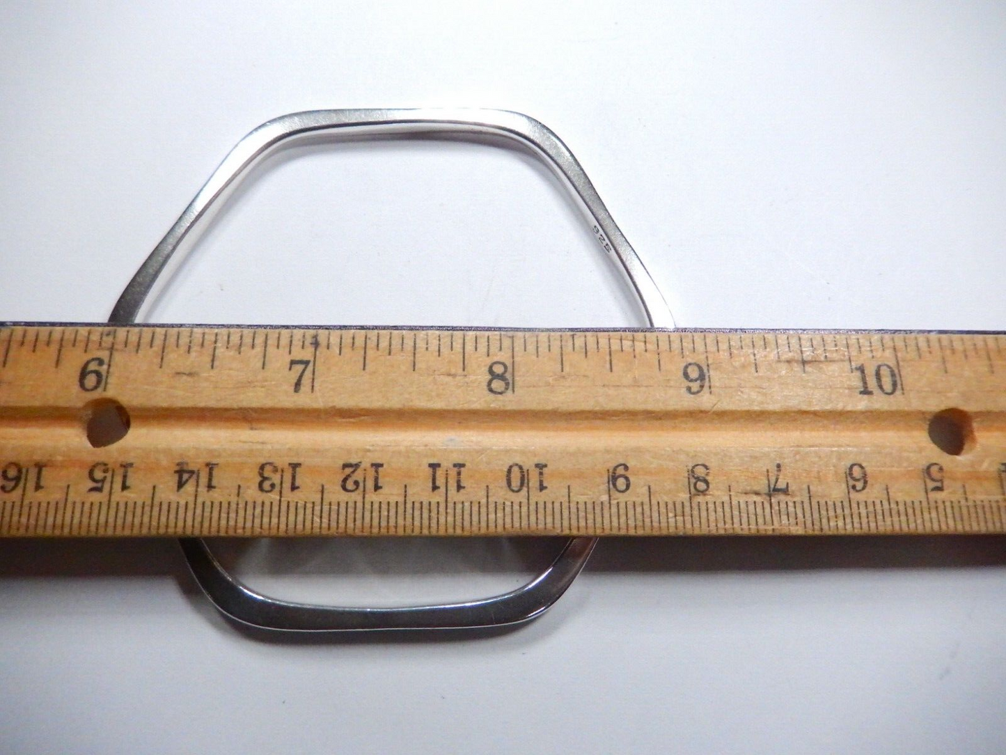 Artisan Unique 6-Sided Bangle Bracelet Design 19.7 Grams