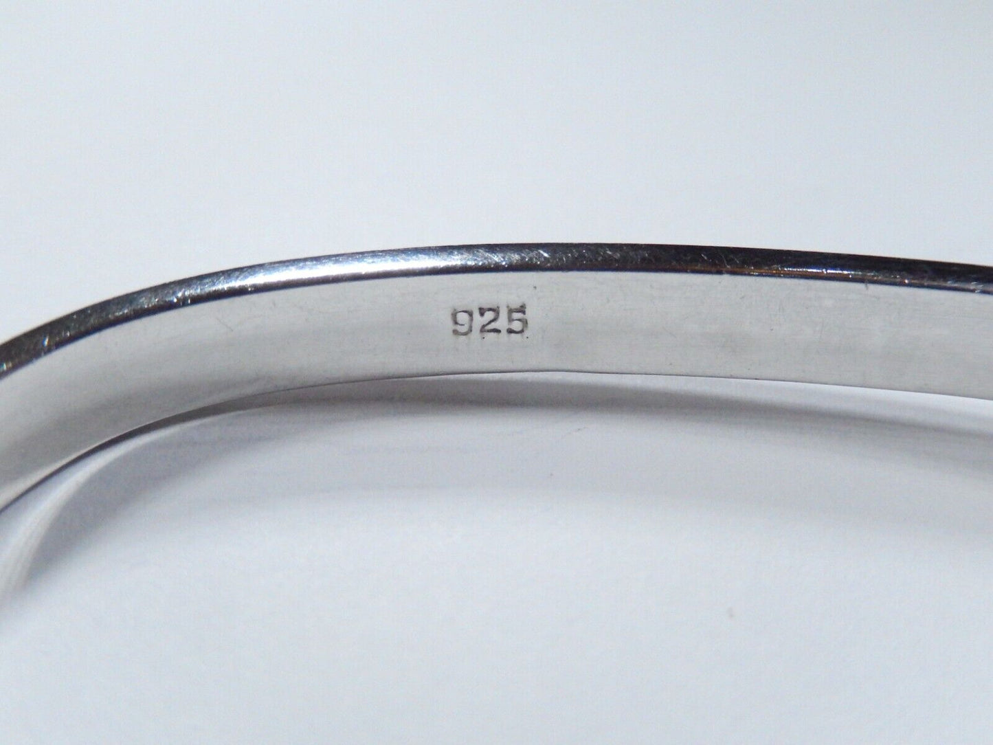 *VINTAGE*  Sterling Silver Square Hinged Bangle Modernist Bracelet