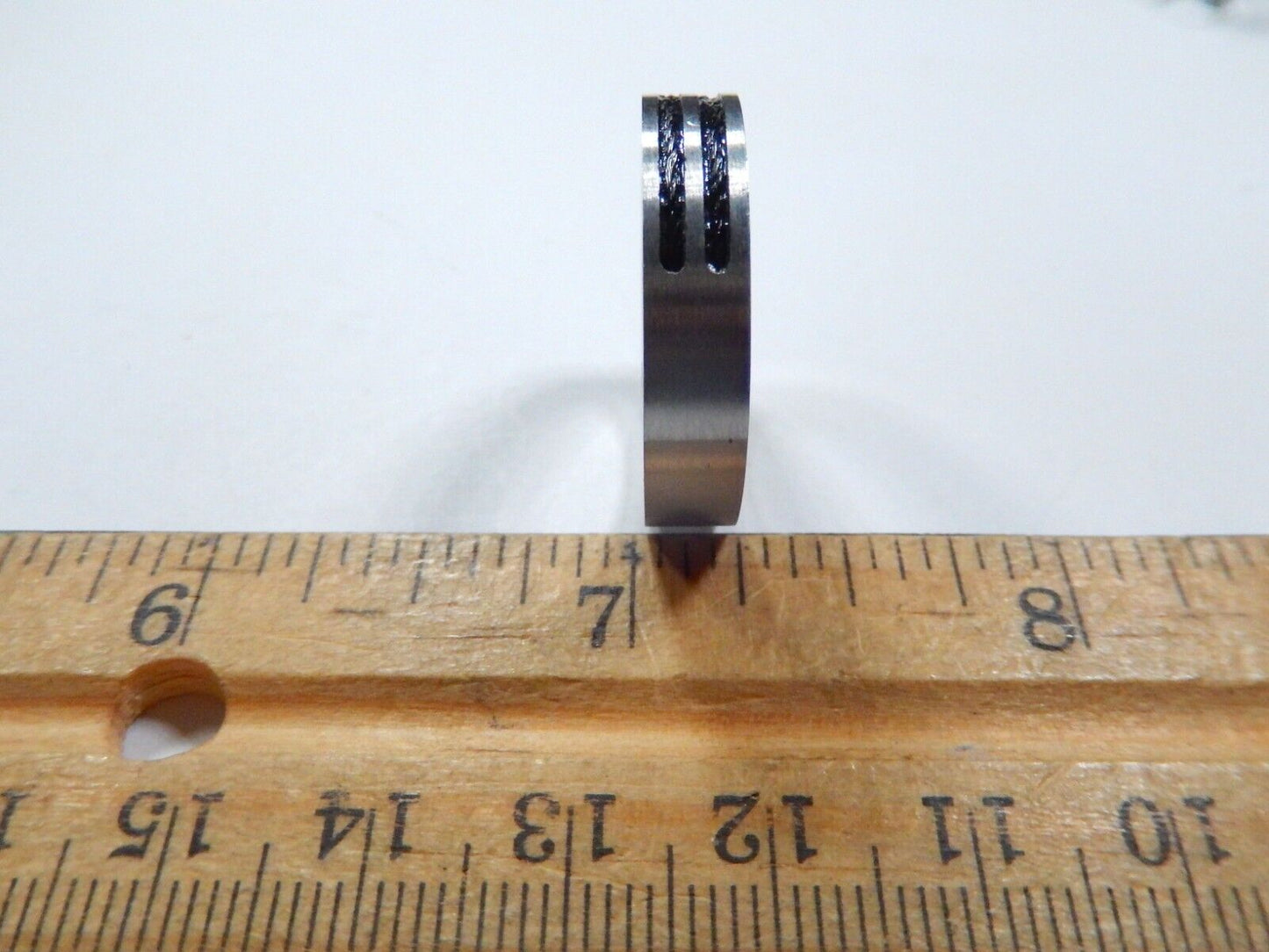Men's 5.5 MM Stainless Steel Double Rope Inlay Wedding Band Ring Size 11