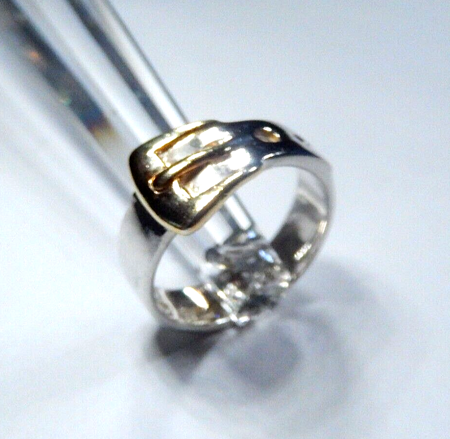 Vintage Artist Signed BOMA Sterling Silver Buckle Band Ring Sz 7.75