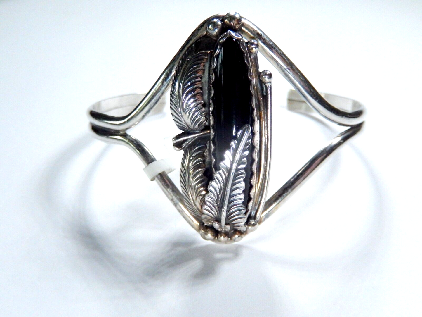 *VINTAGE*  Signed H. SLIM Navajo Native American Cuff Bracelet Sterling Silver