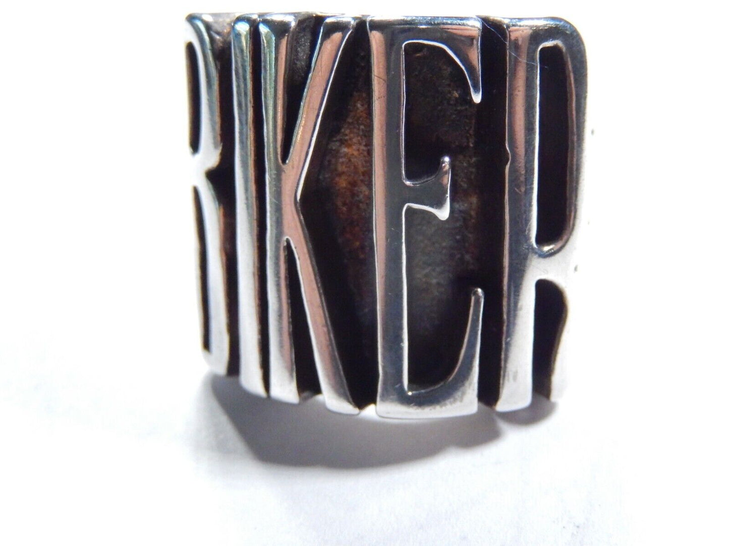 *RARE* G&C 1986 Sterling Silver Men's Biker Motorcycle Large Statement Ring Sz12