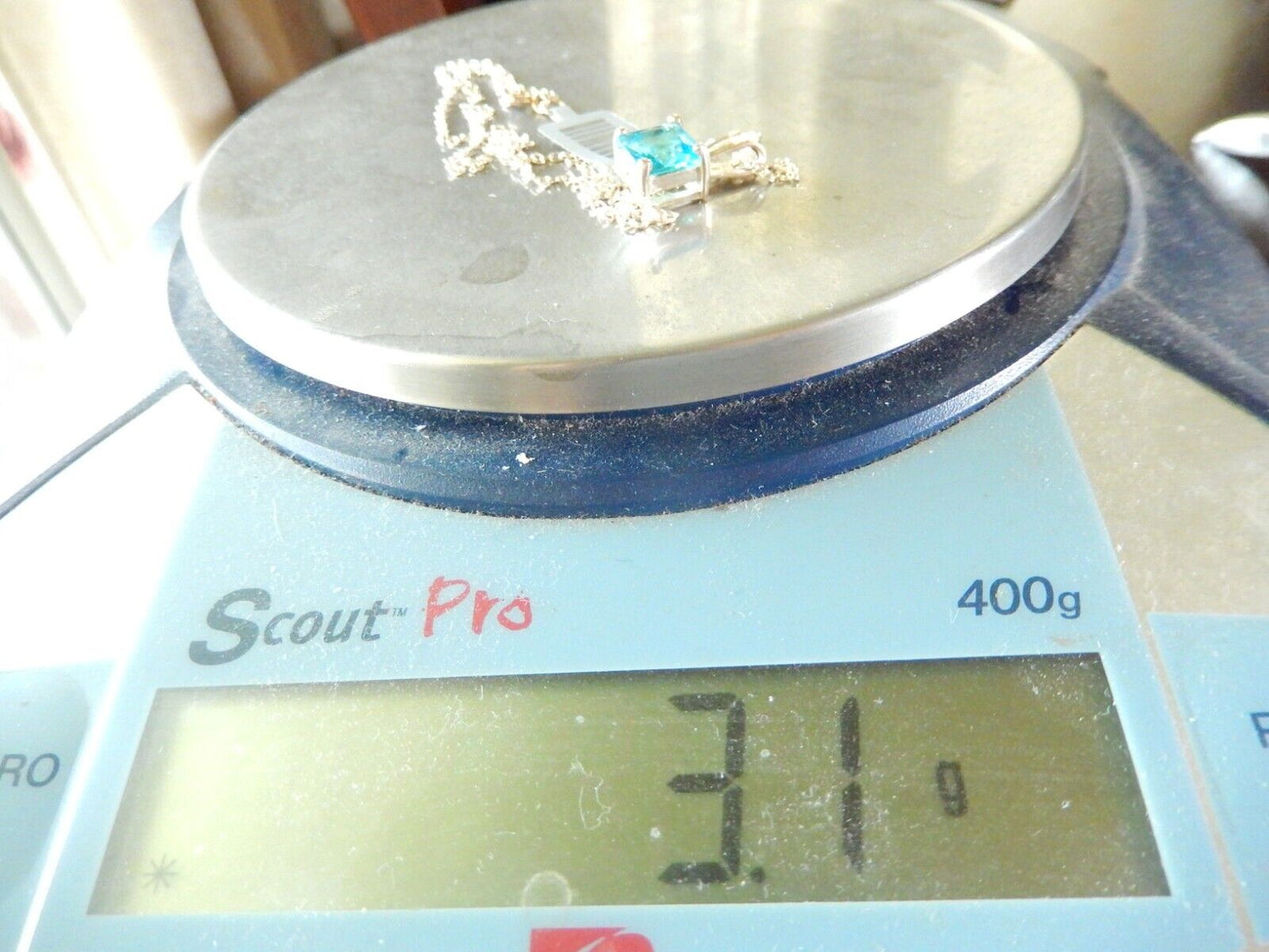 300CT London Blue Topaz Solitaire Necklace in Sterling Silver w18 Chain