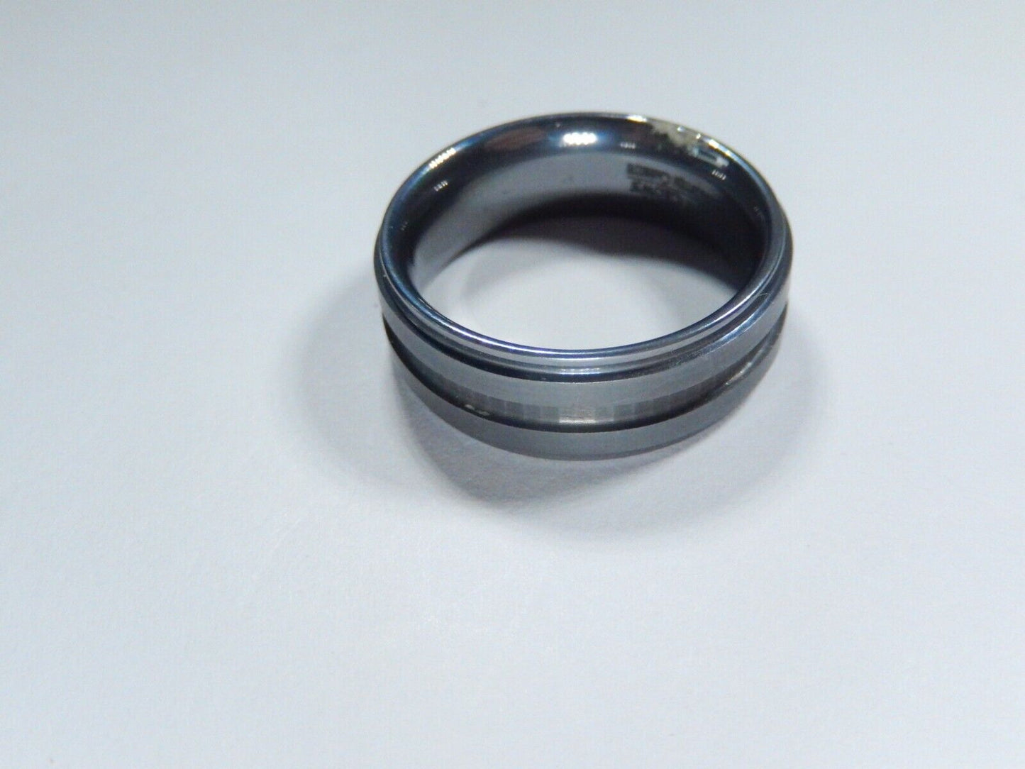Gray Tungsten Carbide 8mm Comfort Fit Wedding Band Ring Size 9.75