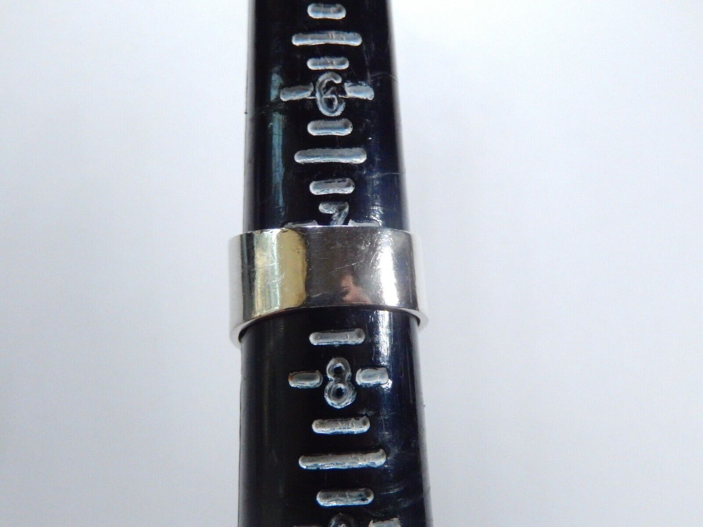 *VINTAGE*  Mexico Thick Wide Sterling Silver Statement Ring, Size 7.25