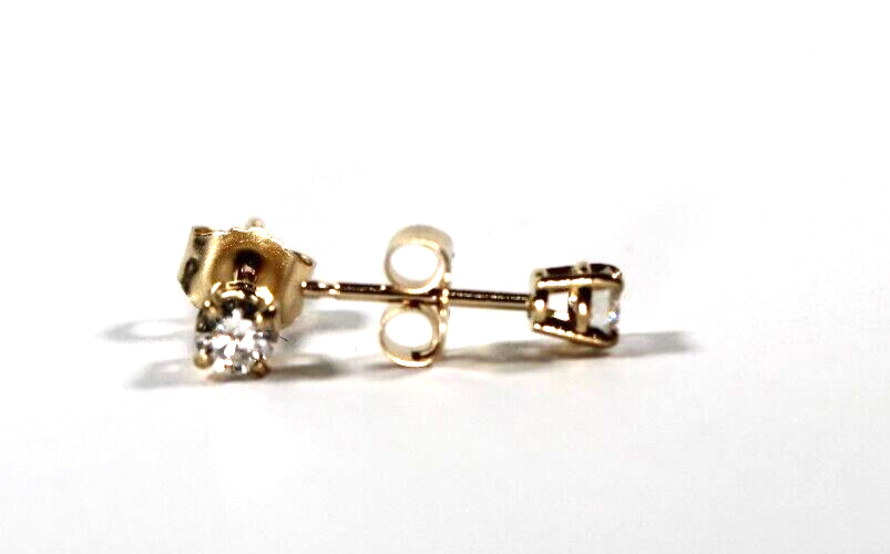New!! Solid 14K Yellow Gold .25 CT TW Natural Diamond VS-2 / H-I Stud Earrings