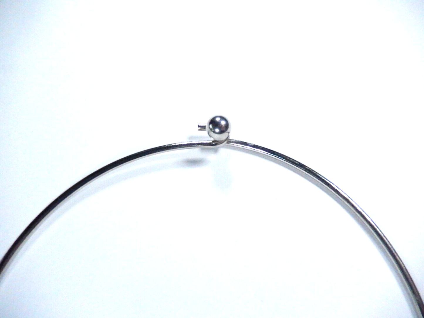 *VINTAGE*  STERLING SILVER HOOK ON BRACELET - 2-1/2" Inside Diam.