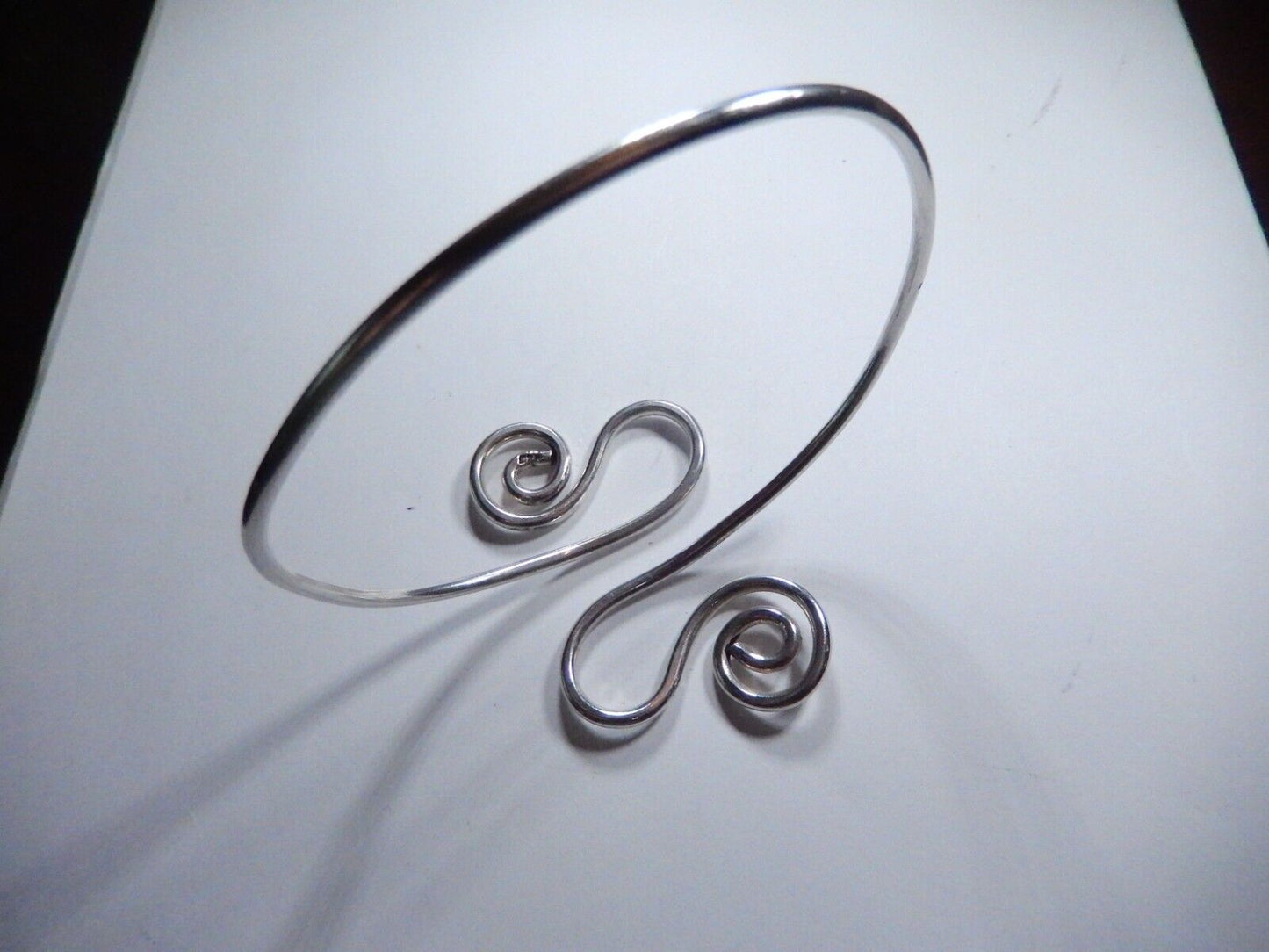 VINTAGE - Modernist Sterling Silver Arm Cuff Bracelet - 30.3 grams