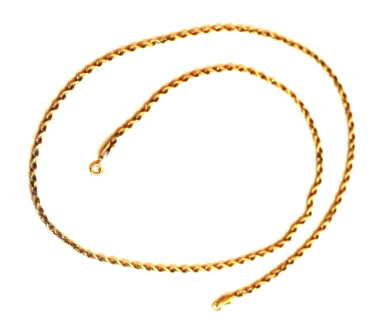 10k Yellow Gold Solid Diamond Cut Rope Chain (2.75 mm) - 8.7 grams