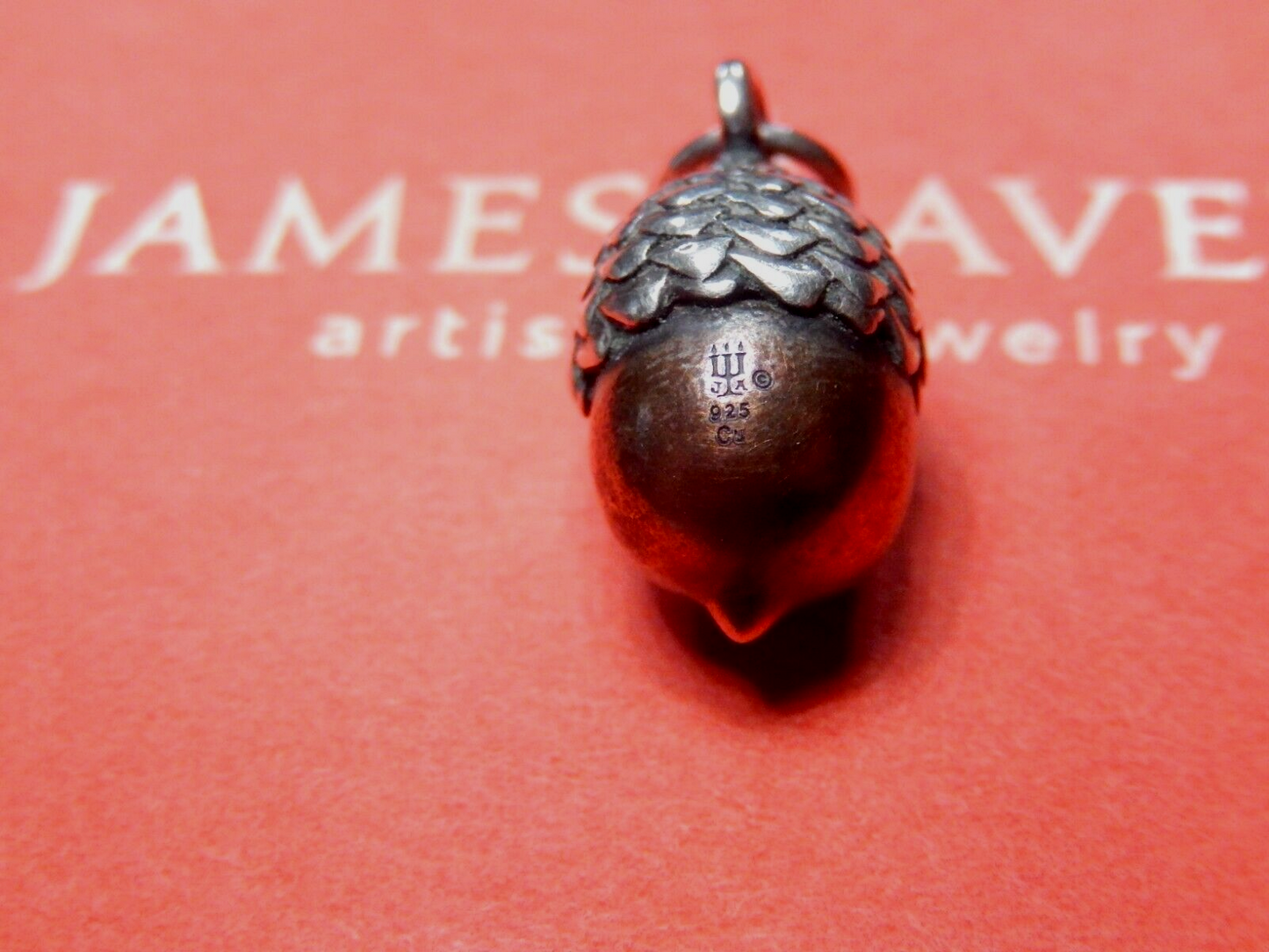 James Avery RARE - 3 D Retired Copper And Silver Acorn Charm