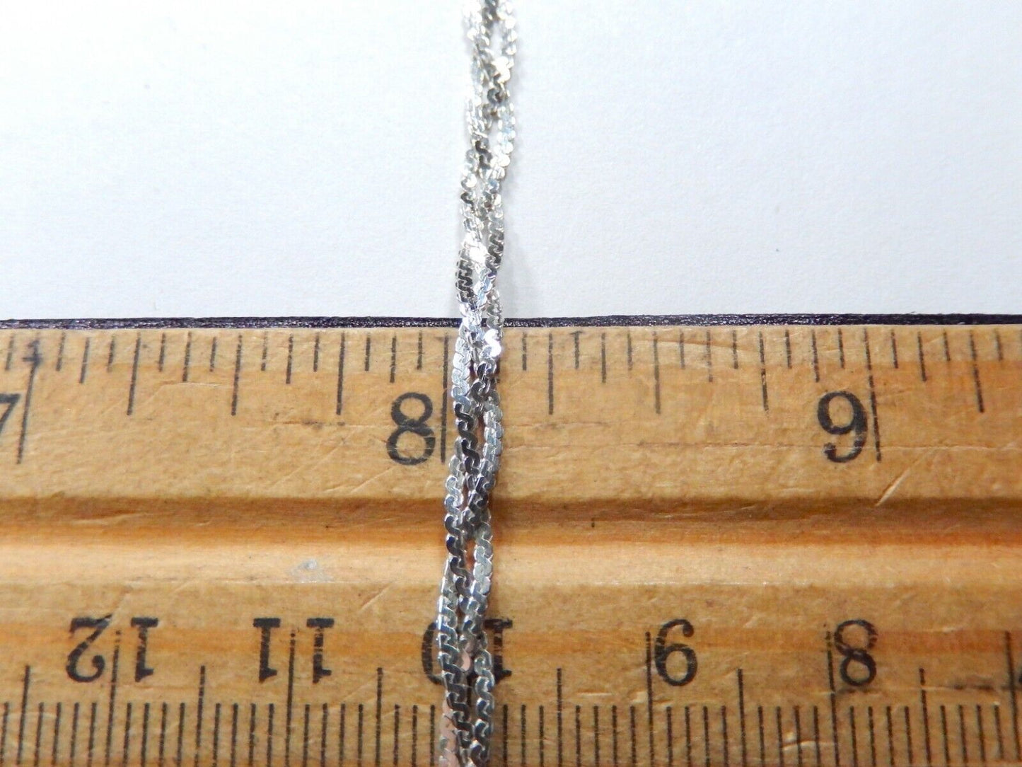 Italy 925 Sterling Silver 3 Strand woven braided bracelet 7.5 "